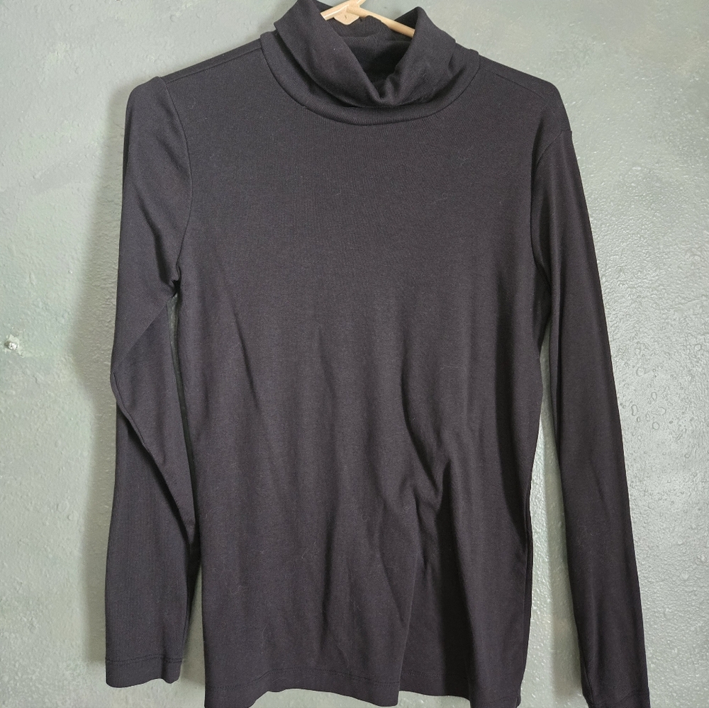 Eddie Bauer - Turtleneck Shirt - Long Sleeve - Blsck - Women's Size L